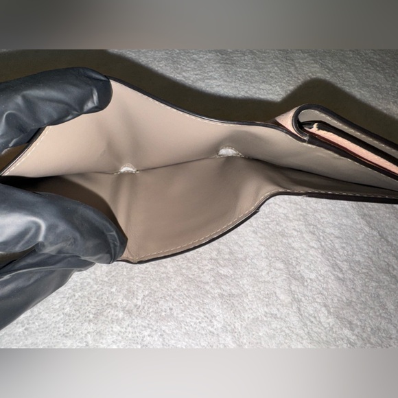 Fendi COA O'Lock Wallet Micro Trifold Rose Pink Tortora Gray Calf Leather - Picture 8 of 16